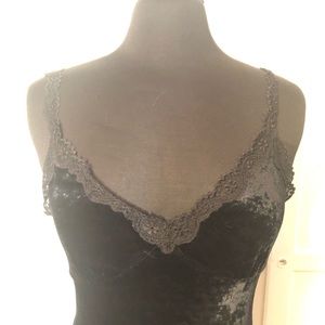 Express Tops - EXPRESS goth black velvet lace tank cami M L Express Tops - EXPRESS goth black velvet lace tank cami M L
